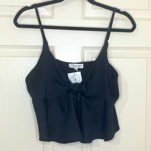 NWT Black Babydoll Cropped Tank